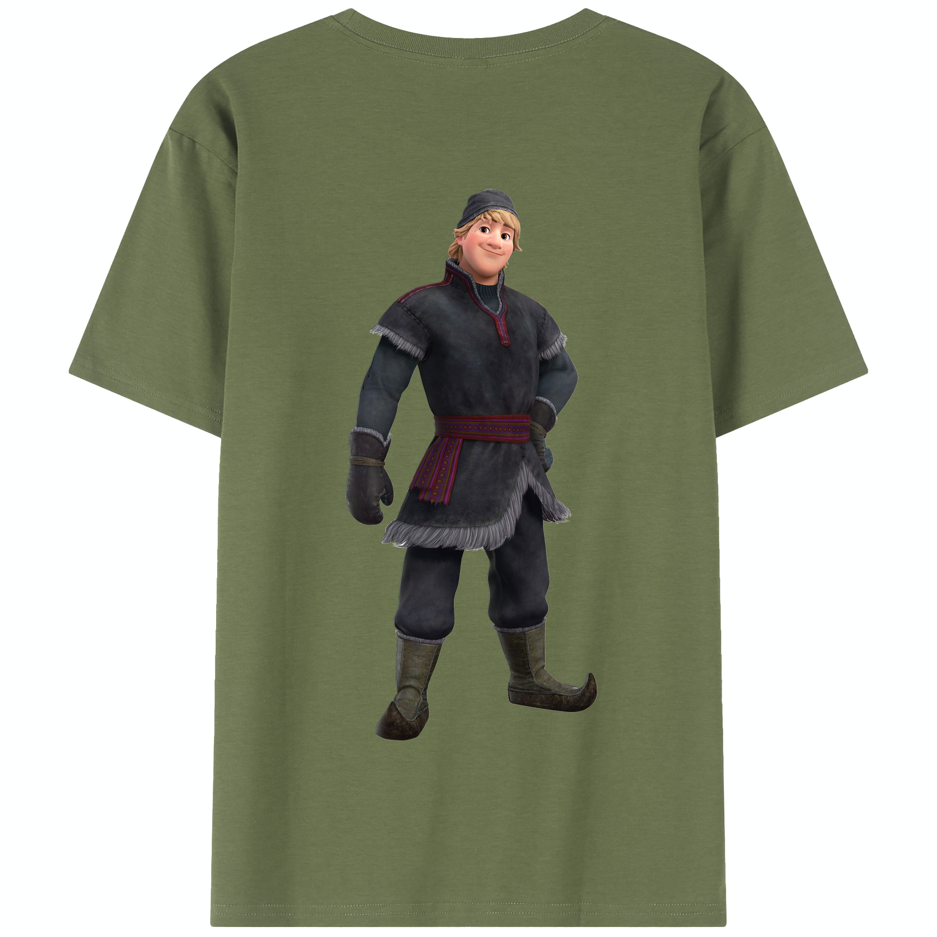 （画像用） アナと雪の女王 アンナ エルサ Frozen Anna Elsa 綿100％半袖Tシャツ（背面プリント）